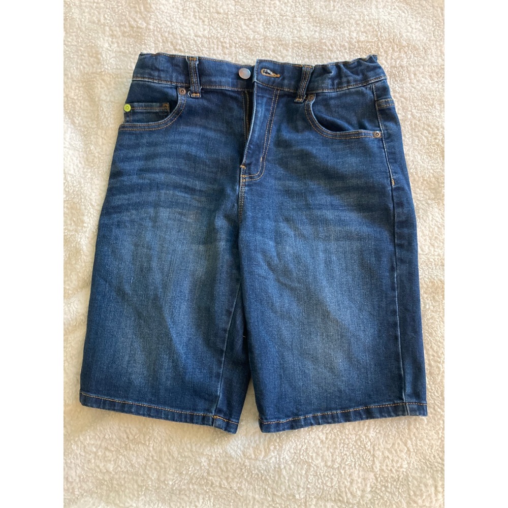 Wonder Nation Boys Straight Denim Shorts Medium Wash BlueSize 16 AdjustableWaist